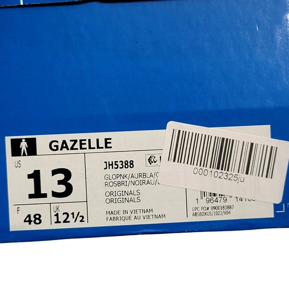 Adidas Gazelle Glow Pink Mens Sneakers Size 13 Suede Upper Black Stripes Casual - Picture 11 of 12